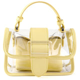 Women's Transparent Jelly Bag Stylish Splicing Candy Handbag