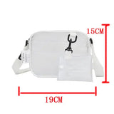 Women's Transparent PVC Shoulder Bag Cross Body Tote Summer