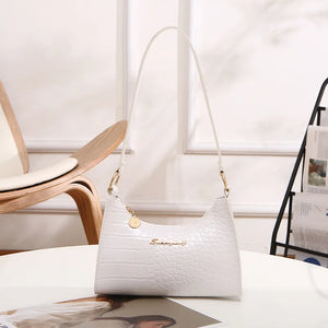 Women's Underarm Bag Small PU Leather Shoulder Bag Female Zipper Handbags