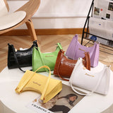 Women's Underarm Bag Small PU Leather Shoulder Bag Female Zipper Handbags