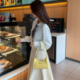 Women's Underarm Bag Small PU Leather Shoulder Bag Female Zipper Handbags