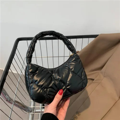 Square Shoulder Bag Small Capacity Solid Clutch Purse Handbag