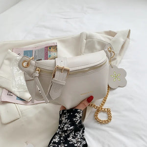 Women's Waist Bag Summer Messenger Shoulder Bag PU Leather Multifunctional All-m