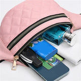 Women's PU Leather Waist Bag Waterproof Fanny Pack
