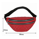 Women's Waist Bag Chest Bag PU Leather Waterproof Fanny Pack