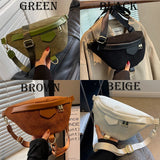 Corduroy Waist Bag Small Belt Bags Shoulder Crossbody Chest Bag