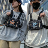 Graffiti Tactical Chest Pack Waist Bag Multi-function Sports Chest Rig Bags