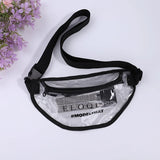 Women's Transparent Waist Pack Waterproof Large Capacity Crossbody Bag