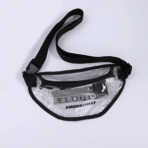 Women's Transparent Waist Pack Waterproof Large Capacity Crossbody Bag