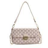Letter Printing PU Shoulder Bag for Women