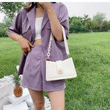 Women's Stone Pattern Shoulder Bag Armpit Clutch Bag