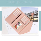 Heart-shaped Pendant Wallets Purses Clutch Wallet Soft PU Leather