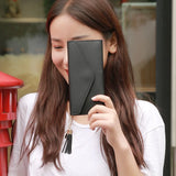Heart-shaped Pendant Wallets Purses Clutch Wallet Soft PU Leather