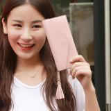 Heart-shaped Pendant Wallets Purses Clutch Wallet Soft PU Leather