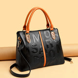 High Capacity Women's Messenger Bag Pu Leather Shoulder Handbag