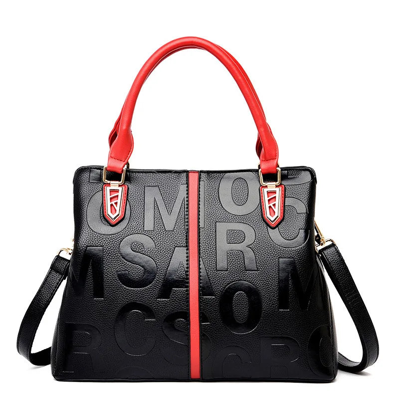 High Capacity Women's Messenger Bag Pu Leather Shoulder Handbag