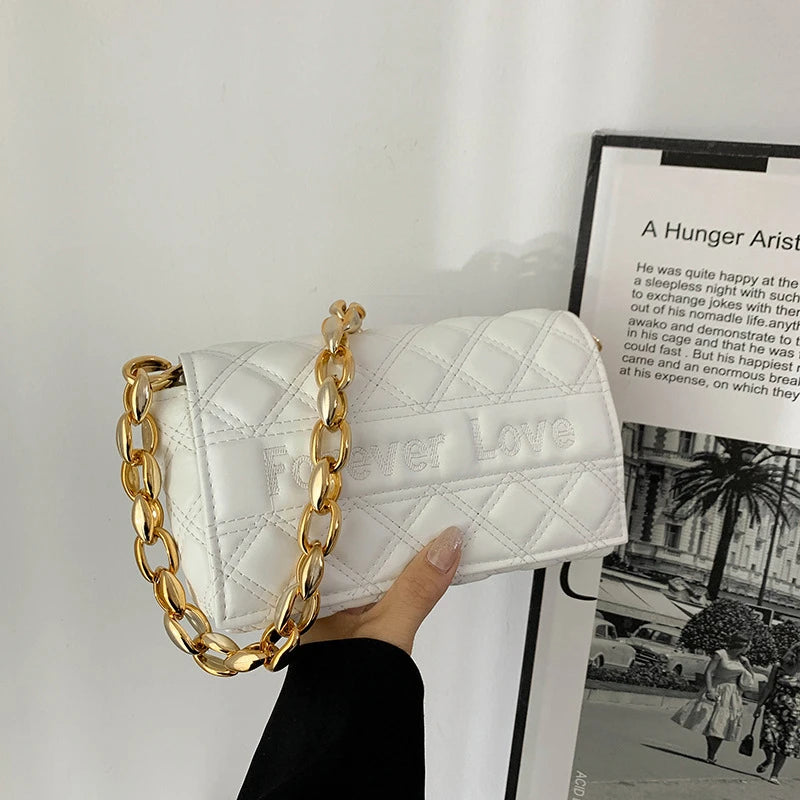 Women's Shoulder Bag Chain Flap Letter Handbag Shopper