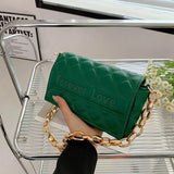 Women's Shoulder Bag Chain Flap Letter Handbag Shopper