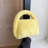 Colorful Plush Handbag Soft Mini Shoulder Totes Bag