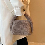 Colorful Plush Handbag Soft Mini Shoulder Totes Bag