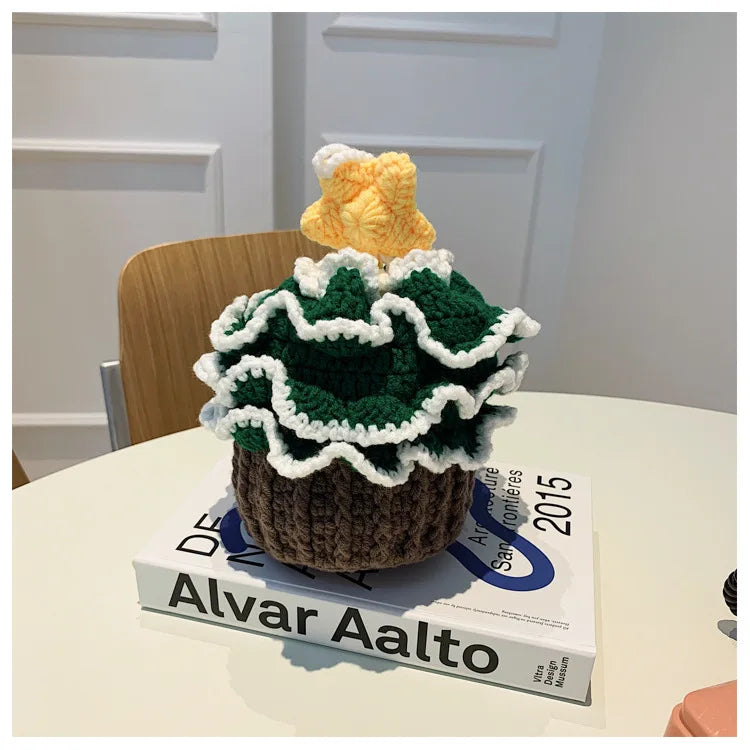 Floral Bucket Crochet Shoulder Bag Handwoven Woman Handbag B181