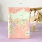World Map Passport Cover Wallet Bag Letter Men Women