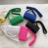 Cotton Padded Shoulder Bag Quilted Shopper Handbag Crossbody Bags