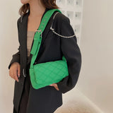 Cotton Padded Shoulder Bag Quilted Shopper Handbag Crossbody Bags