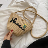 Printed Letter Bucket Bag Shoulder Bag