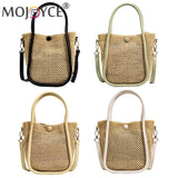 Summer Straw Woven Shoulder Bag Women Weave Clutch Pouch Travel Handbag
