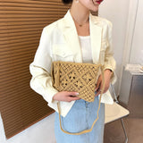 Woven Shoulder Bags Straw Summer Women Weave Clutch Pouch for Traveling