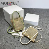Summer Straw Woven Shoulder Bag Women Weave Clutch Pouch Travel Handbag