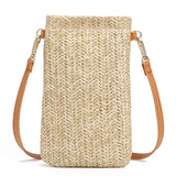 Woven Straw Women Crossbody Messenger Bag Rattan Shoulder Pack