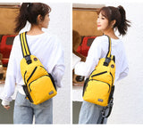 Yellow Small Crossbody Bag for Women - Messenger Sling Chest Bag