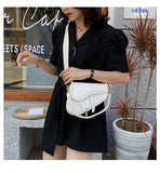 Zipper Hasp PU Leather Shoulder Bag Handle Bag Women's Messenger Crossbody Bags