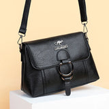 Women's PU Leather Shoulder Bag Crossbody Underarm Messenger Zipper Hasp Shopper