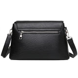 Women's PU Leather Shoulder Bag Crossbody Underarm Messenger Zipper Hasp Shopper