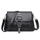 Women's PU Leather Shoulder Bag Crossbody Underarm Messenger Zipper Hasp Shopper
