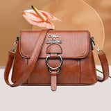 Women's PU Leather Shoulder Bag Crossbody Underarm Messenger Zipper Hasp Shopper