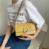 Ladies Shoulder Bag Spring Messenger Bag PU Leather Solid Small Square Bag