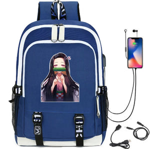 Ghost Slayer USB Charging Backpack Student School Bag