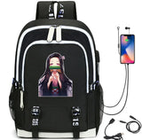 Ghost Slayer USB Charging Backpack Student School Bag