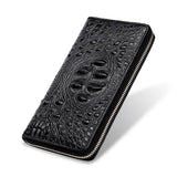 Cowhide Crocodile Pattern Ladies Clutch Bag Long Wallet Mobile Phone Bag