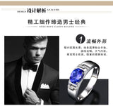Crystal Sapphire Diamond Men's Ring