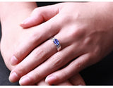 Crystal Sapphire Diamond Men's Ring