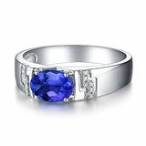 Crystal Sapphire Diamond Men's Ring