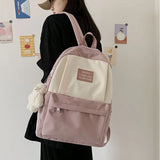 Candy Stitching Women Backpack School Bags for Teenage Girls