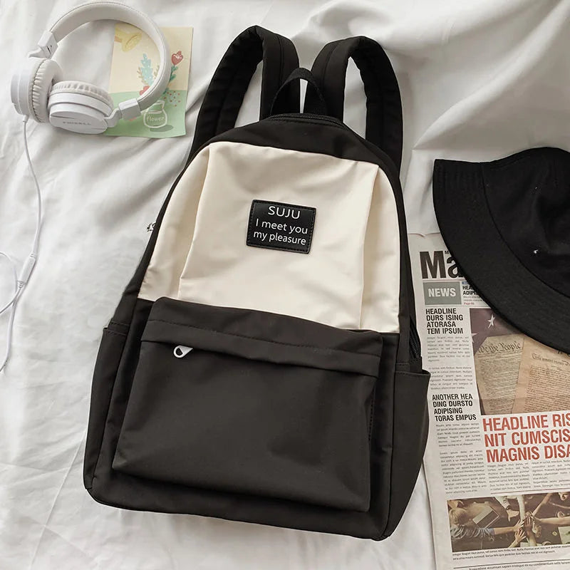 Candy Stitching Women Backpack School Bags for Teenage Girls