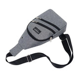Men's Oxford Chest Bag Sling Bag USB Charging Crossbody Anti Theft Waist Pack