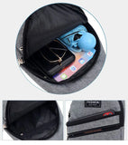 Men's Oxford Chest Bag Sling Bag USB Charging Crossbody Anti Theft Waist Pack